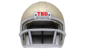 Gold football Helmet